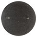 A black round metal Lodge grill press with two screws.