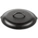 A Lodge pre-seasoned black cast iron lid with a handle.