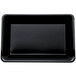 Fineline Platter Pleasers 3540-BK 10 inch x 14 inch Plastic Black Rectangular Tray