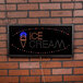 An Aarco LED sign that says "Ice Cream" on it.