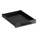 A black rectangular drip tray with a handle.