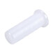 A white plastic bushing sleeve.