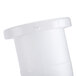 A white plastic Cambro bushing sleeve.