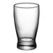 An Anchor Hocking Barbary beer tasting glass with a clear rim.