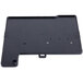 A black rectangular plastic lid with holes.