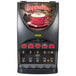 A Bunn iMIX-5 powdered cappuccino dispenser with a cup of foamy coffee.