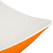 A white melamine bowl with an orange sunset flare.