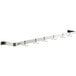 A Regency stainless steel wall mounted pot rack with hooks.