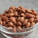 A glass bowl of Blue Diamond Roasted Unsalted Whole Almonds.