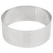 A silver circular metal ring.