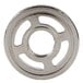 A round metal Waring bearing holder nut with holes in it.
