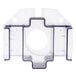 A clear plastic Waring blender motor housing.