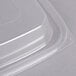 A clear Dart plastic snap-on dome lid on a white background.