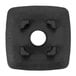 A black square Waring jar pad with a hole in the center.