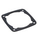 A black rubber gasket with holes.