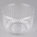 A clear plastic Dart PresentaBowl with a lid.