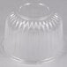 A Dart clear plastic bowl with a clear plastic dome lid.