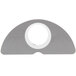 A grey plastic disk with a hole in the middle.