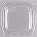 A clear plastic Dart container with a lid.