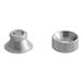 A close-up of two silver metal Bunn Funnel Tips.