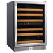 Eurodib USF54D Single Section Half Height Dual Temperature Glass Door Wine Refrigerator - 6 Shelves