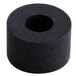 A black rubber circle with a hole in it.