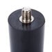 A black cylinder with a silver screw on top.