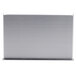 A silver metal tray with black lines on a white background.