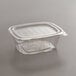 A Dart ClearPac clear plastic container with a flat lid.