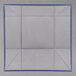 A clear acrylic box with a blue border.