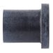 A black metal rectangular foot with a round top.