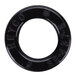 A black rubber Waring snap bushing with white writing.