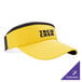 A yellow Headsweats visor with the word "tacca" in black.