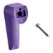 A purple plastic Bunn funnel handle kit with a screw.