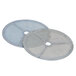 A close-up of two circular mesh filters.