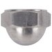 A stainless steel cap nut for a Waring blender.