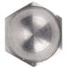 A silver hexagon-shaped metal cap nut for a blender.