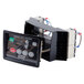 A black electronic control panel for a Waring blender with two buttons.