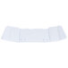 A white plastic sheet with holes and a corrugated texture.