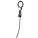 A white cable with a silver hook at the end.