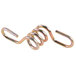 A pair of metal springs with metal spirals.