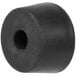 A black rubber cylinder with a hole.