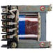 An ARY Vacmaster control transformer with blue and red wires.