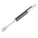 A black and silver metal hydraulic cylinder.