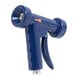 A blue aluminum spray gun with an orange handle.