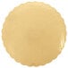 A 10" gold laminated corrugated cake circle with a white background.