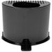 A black cylinder with holes.