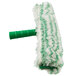 a green pipe with white stripes