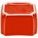 A red and white square Fiesta sugar caddy.