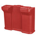 A red plastic Carlisle leg for a food bar.